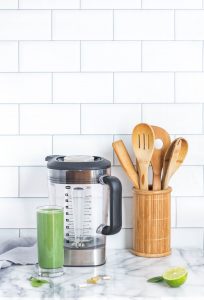 Kitchen tiles held together with grout